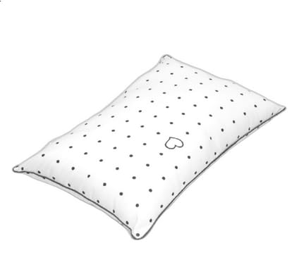 Dreamie Crazy Dot Pillow Quality Soft Polyester Cus Fiber Pillow 100% Breathable Cotton Cover Skin-Friendly, White Pillow. (Pillow 18X27)