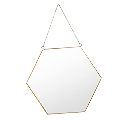 CALANDIS Nordic Wrought Iron Gold dessing Mirror Wall Hanging Bathroom Wall Mirror L