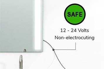 DEQORATION Neutral 4000K LED Rectangular Mirror with Touch Switch (White, 18"X24")