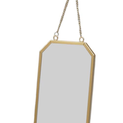 ATORSE® Wall Hanging Mirror Metal Frame Mirrors for Apartment Dressing Room Entryway 18cmx27cm Square