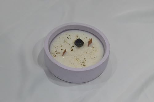 Circle Energy Candle - Periwinkle (Lemongrass & Bay Leaf, Small)