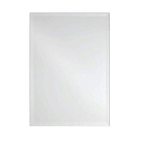 SEVEN HORSES Frameless Rectangular Bevelled Wall Mirror for Dressing,Bedroom,Bathroom, Living Room,Entrance and Makeup Mirror (12 inches X 18 inches)