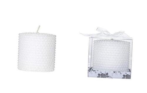 The Decor Affair 1 Pcs Exquisite Handcrafted Aromatherapy Scented Beaded Candle with Long-Lasting Fragrance and Stunning White Decor for Luxurious Home Ambiance