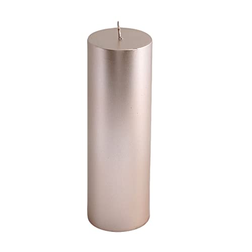 Weddings Parties and Gift 2 Rose Gold 9" Round Pillar Unscented Candles Wedding Centerpiece Decorations vngift12102