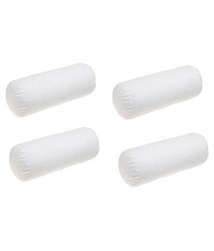 JDX Polyester Blend Hotel Soft Fibre Bolester (White, 12x29) - Set of 4