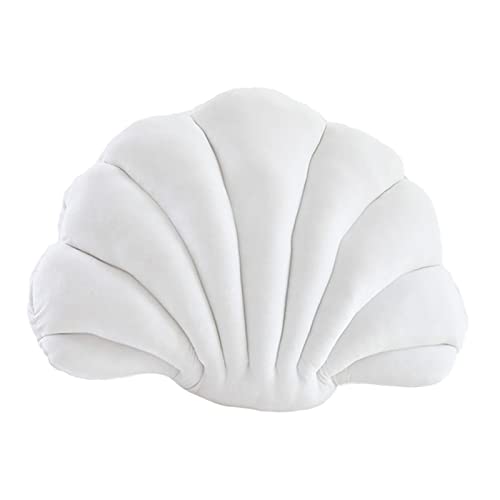 CALANDIS® Decorative Throw Pillow Floor Cushion Household Bedroom Car Seashell Pillows White | 1 Decorative Pillow