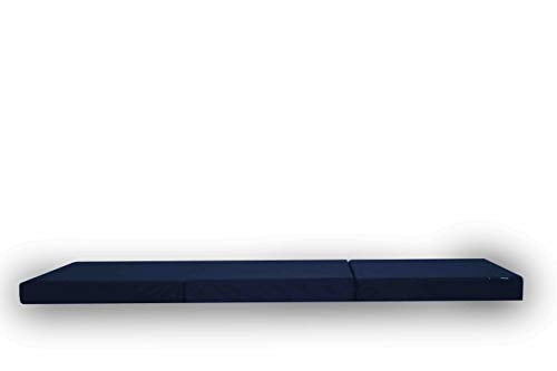 American Furniture Alliance Hide A' Mat 3.5 x 30 x 75 inch Jr Twin TriFold Mattress, Navy