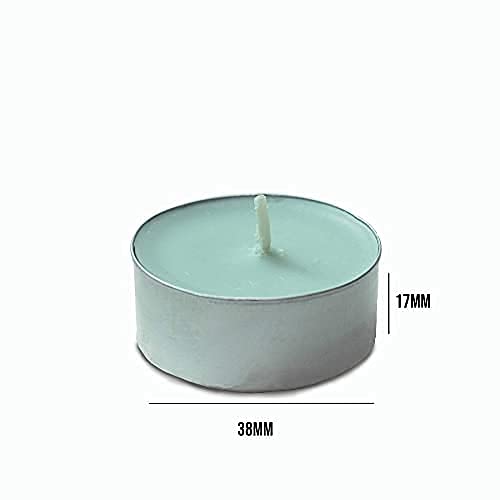 AURA Paraffin Wax Fragrance Tea Light Candles (Green Apple, 72)