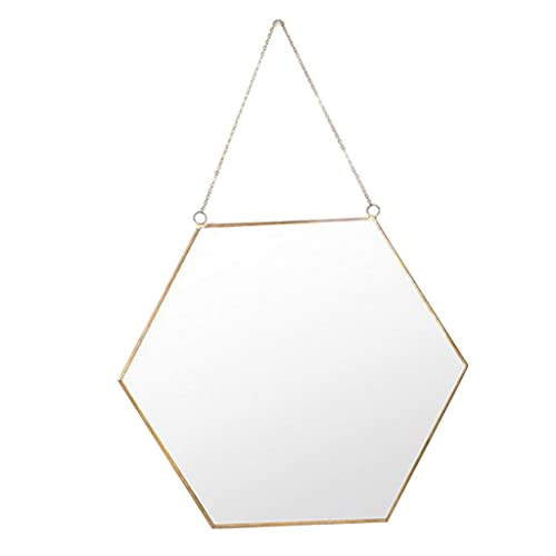 ATORSE® Nordic Wrought Iron Gold Dessing Mirror Wall Hanging Bathroom Wall Mirror S