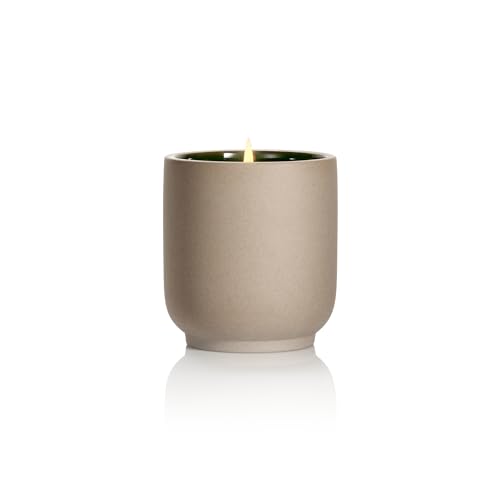 Homecourt Luxury Candle - 60-Hour Burn Time, Reusable Kiln-Fired Ceramic Vessel - 8 Oz Steeped Rose