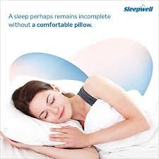 Sleepwell Umang L Size Pillow Pack Of 2 - Microfiber, White