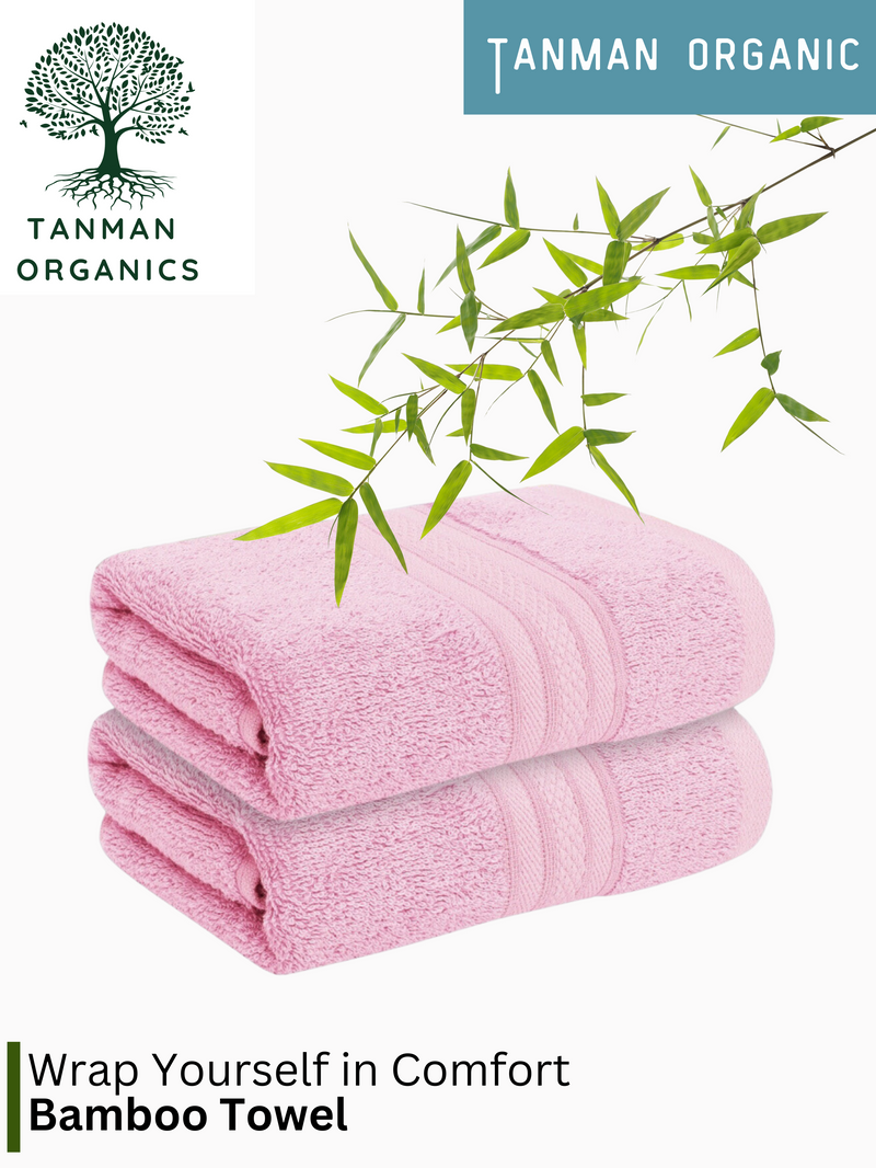 Tanman Organics Bamboo Fiber Bath Towel  - Pink