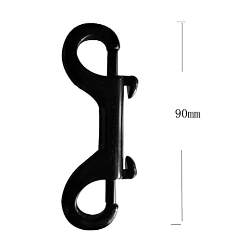 bnf® 2 Piece 316 Stainless Steel Double End Bolt Snap Hook Metal Clip 90mm Black | Water Sports | Scuba & Snorkeling | Other Scuba & Snorkeling