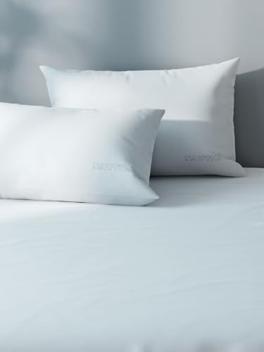 NAUTICA Super Soft 100% Cotton XL King Size Bedsheet with 2 Pillow Covers -3pc Set (compass-400) | 400TC | Ultra Soft Satin Fabric Solid-White