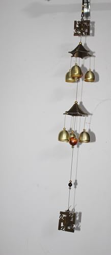 Wind Chimes for Home Balcony Garden Positive Energy, 2 Layered with 6 Bells Aluminium Windchime