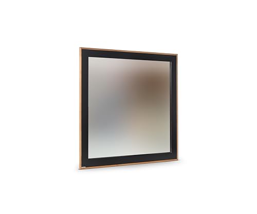 Taamaa Tapor Wooden Wall Mirror for Bedroom, Living Room & Bathroom - Dark Brown (842 x 680 x 45 mm)