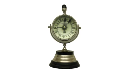 Appealing Desk Clock Handmade Retro Steel Table Clock Antique Table Clock