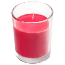 SINNLIG Scented Candle in Glass, Garden, red(Strawberry y Berry) 1pcs