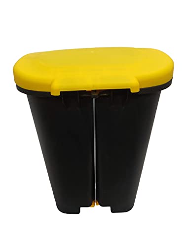 Cello Plastic Pedal Step-On Garbage Dustbin 50 Ltr, Black-Yellow