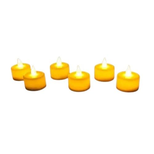 SPARSHMART Sima Flameless and Smokeless Decorative Candles Led Tea Light Candle Perfect for Gifting, House, Light for Balcony Pack of 12