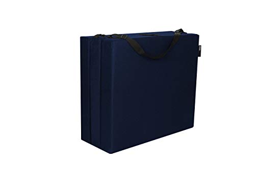 American Furniture Alliance Hide A' Mat 3.5 x 30 x 75 inch Jr Twin TriFold Mattress, Navy