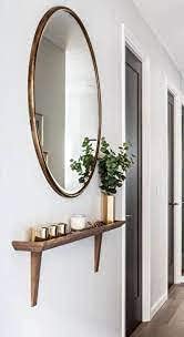 Cheval Glasses Round Wall Mirror with Golden Frame for wash Basin/Living Room/Bathroom /21 X 21 Inches