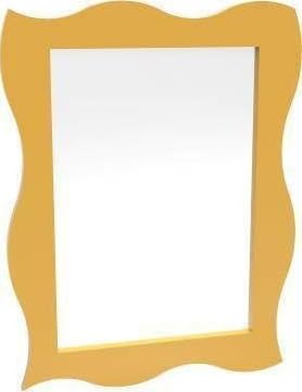 Vas Collection MDF Mirror Frame for Wall Decor,Bedroom,Living Room,Bathroom & Hallway,20"x16"(Yellow)