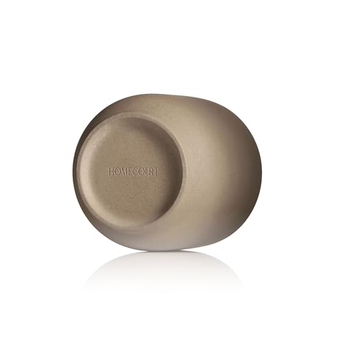 Homecourt Luxury Candle - 60-Hour Burn Time, Reusable Kiln-Fired Ceramic Vessel - 8 Oz Steeped Rose