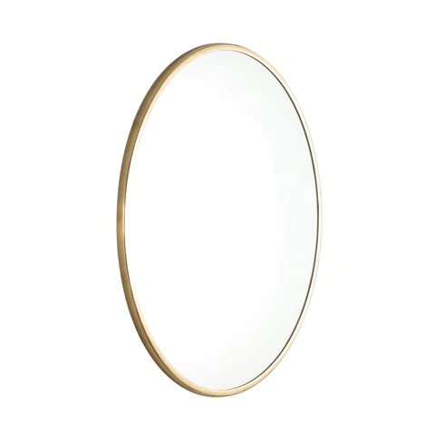 Vanity Round Wall Mirror For Bathroom//20 Round Metal Frame In Gold, Wall-Mounted Mirrors For Bathroom, Living Rooms, Entryways (Gold, 20 Inches), Framed