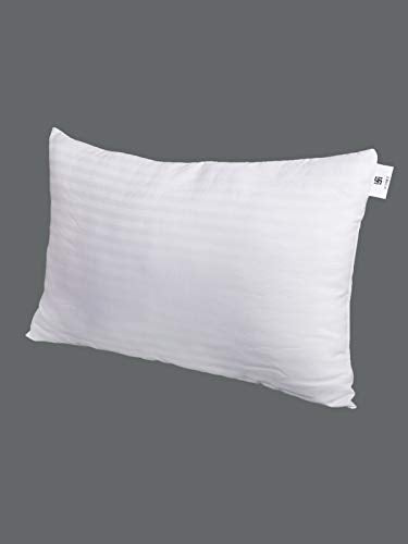 ROMEE 18 x 28 Inches Satin Fabric Soft Microfiber Bed Pillow Set of 1 (White)