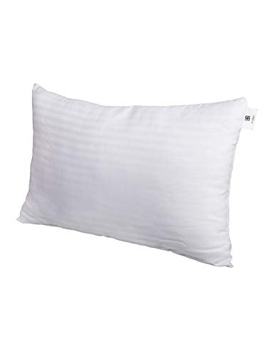 ROMEE 18 x 28 Inches Satin Fabric Soft Microfiber Bed Pillow Set of 1 (White)