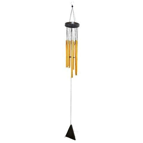 Tej Gifts - Feng Shui Metal Wind Chime Golden 7 Pipes - Small