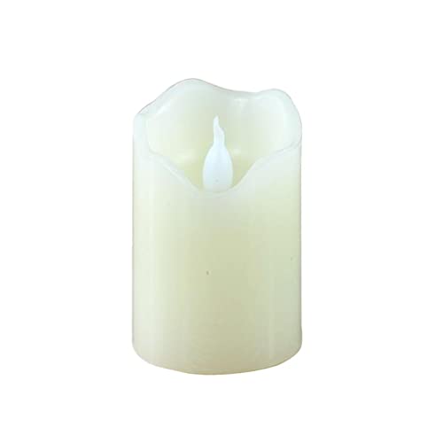 CALANDIS Electronic Oblique Edge LED Flameless Swing Flickering Candle Light 5x10cm