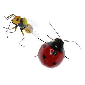 BIG BOOM® 2X Vivid Ladybird Bee Imitation Animal Fridge Magnet Outdoor Tree Decoration