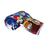 Shopbite Doraemon Cartoon Prints Polycotton Single Bed Reversible AC Dohar/Blnaket/Quilt for Kids (Blue)