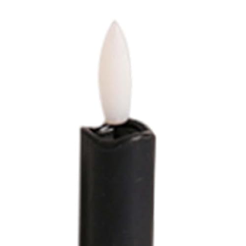 SAZ DEKOR 6X LED Pillar Candles Decor Flameless Candles for Holiday Halloween New Year Black