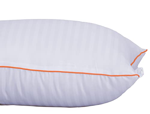 Siroki Bond Cozy Orange Microfiber Sleeping Pillow Pack of 2