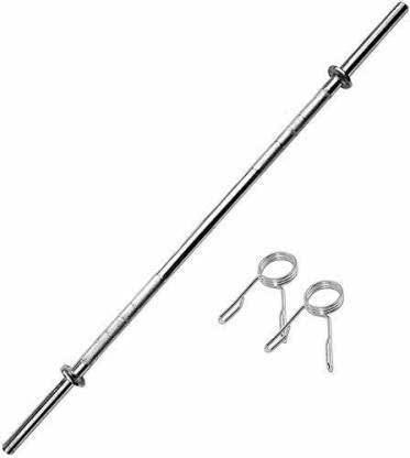 KNK ® Weight Lifting Rod, Chrome Plated Steel Gym Rod, Plain Rod, Weight Lifting Bar |Gym Bar |Gym Rod | Rods Combo |Fitness for Exercise, Fitness & Home Gym (19MM) (3-FT-STRAIGHT-ROD)