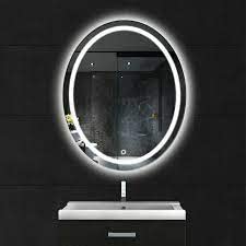 SmileSellers Glass 3D Oval Designer Led Mirror with Imported Touch Sensor Home LED Mirror Backlit Led Mirror (24x18 Inch) (Warm Light)