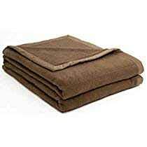 WINSTON HOME Luxury Pure Wool Blanket Single Bed for Hotel/Guest House/Hospital Pack of 1 (Multicolor)