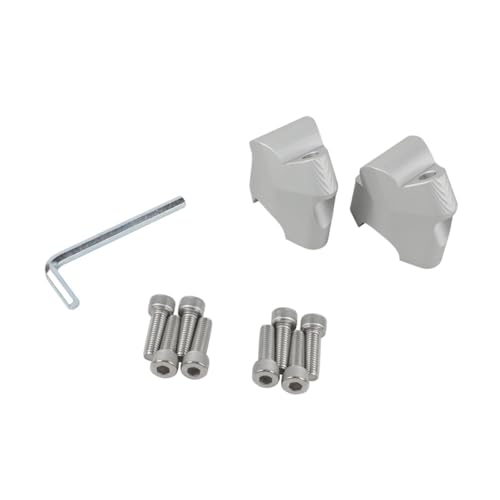LOOM TREE® Motor Handlebar Riser Modification Accessories Height Increase Raise Adapter Silver | Parts & Accessories | Motorcycle Parts | Handlebars, Grips & Levers | Risers