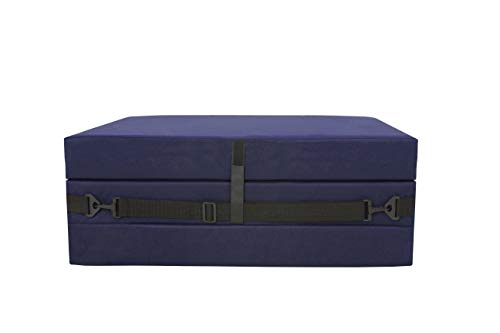 American Furniture Alliance Hide A' Mat 3.5 x 30 x 75 inch Jr Twin TriFold Mattress, Navy