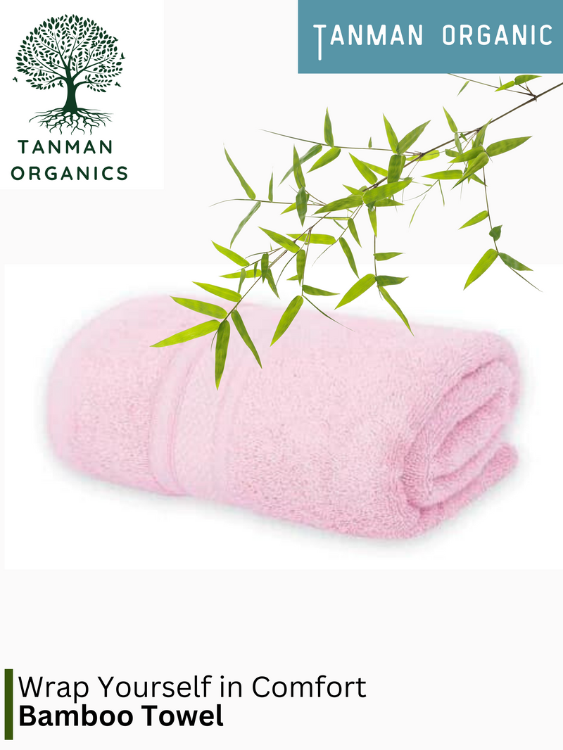 Tanman Organics Bamboo Fiber Bath Towel  - Pink