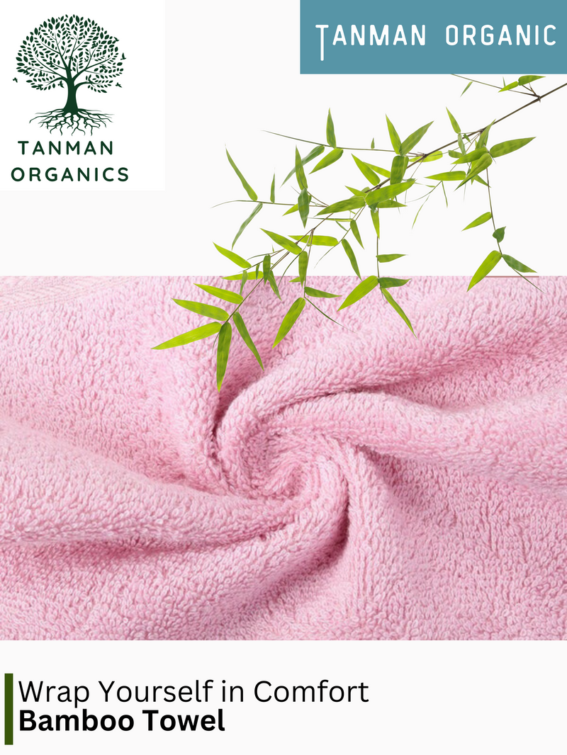 Tanman Organics Bamboo Fiber Bath Towel  - Pink