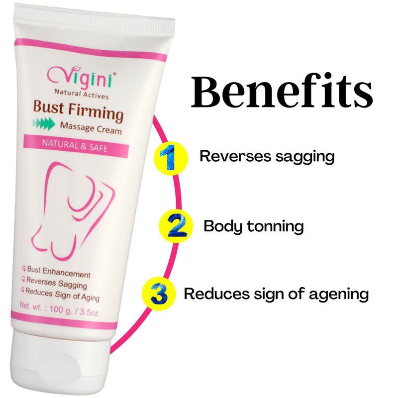 Vigini Bust  Firming Breast Enlargement Tightening & Lifting Growth Increase Size Cream With Capsule-100ml+30Caps