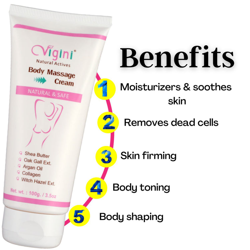 Vigini Breast Firming Bust Enlargement Tightening & Lifting Growth Increase Size Massage Cream With Capsule-100ml+30Caps