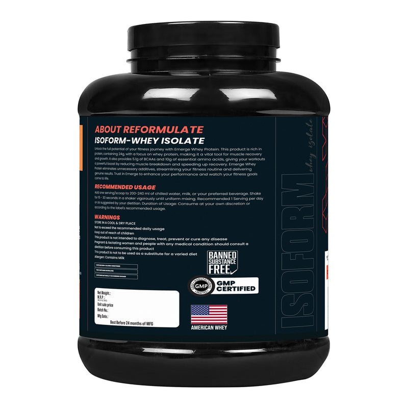 Reformulate I Isoform I  Whey Isolate I Your Daily Meal Replacement Formula I 27G Protein | 6.1G BCAA | 12.9G EAA | O g Sugar I Enhance Recovery I 100% Authentic I Premium Ingredients I Nutraceutical I Serving 60 I Cold Coffee I 2 KG