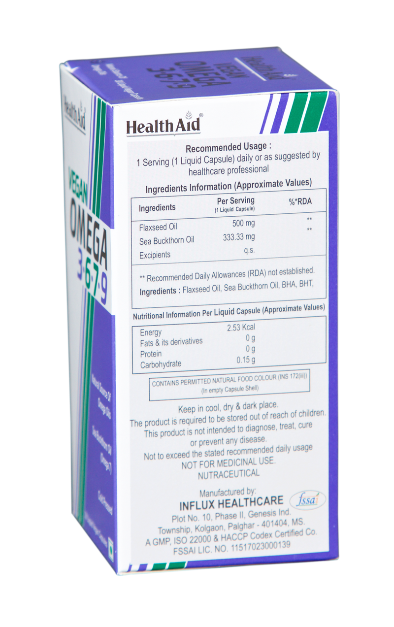 HealthAid I Vegan I Omega 3.6.7.9 I 30 Capsules