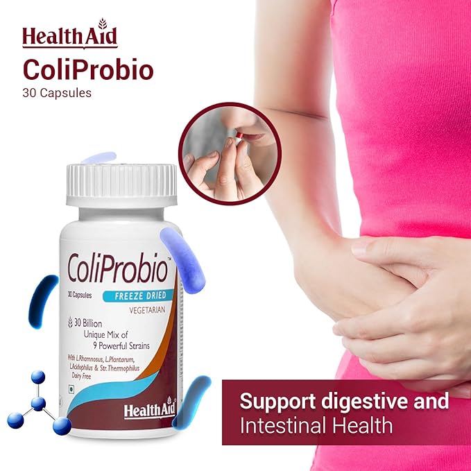 HealthAid I ColiProbio 30 Billion I Probiotic I 30 Capsules