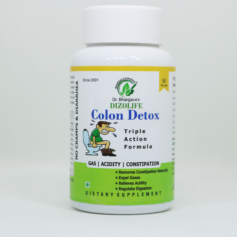 Dr.Bhargav's Colon Detox Triple Action formula 60 Capsule & Herbadine Oil 50 ml with Kaunch Beej 60 Capsule